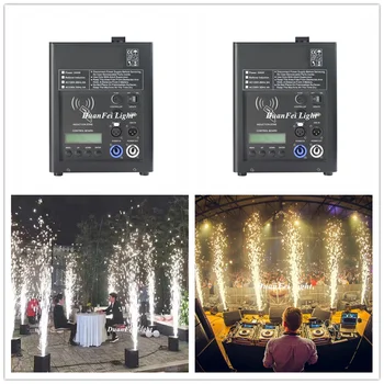 

2pcs+10 bags Powder Small Sparkle Firework machine Stage Effect Cold Spark Machine Fountain Fireworks In Wedding