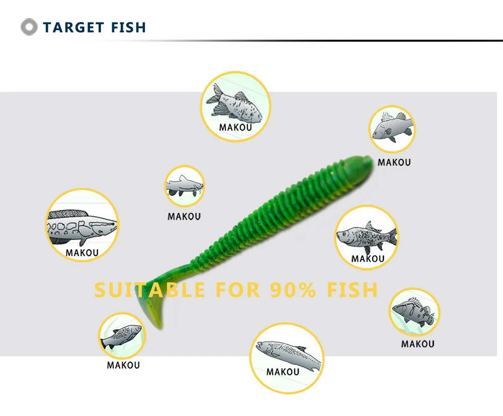 Японская рыболовная приманка lifelive T-tail искусственная пластиковая Мягкая приманка 5 г shad червь много доступных цветов супер качество охотничий дом