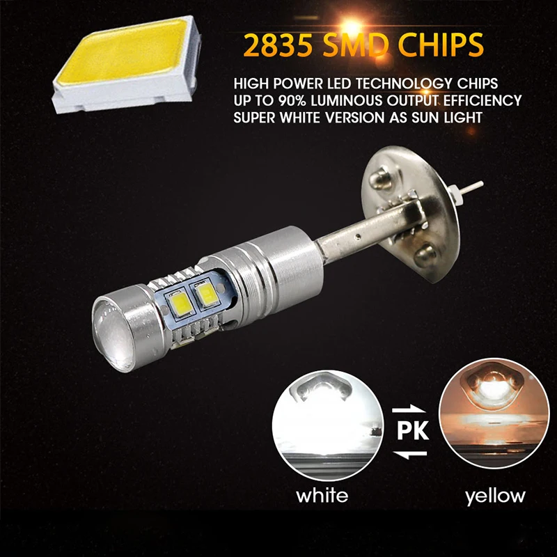 Luces led para auto Slim H1 светодиодные противотуманные фары с высоким низким диодом лампы