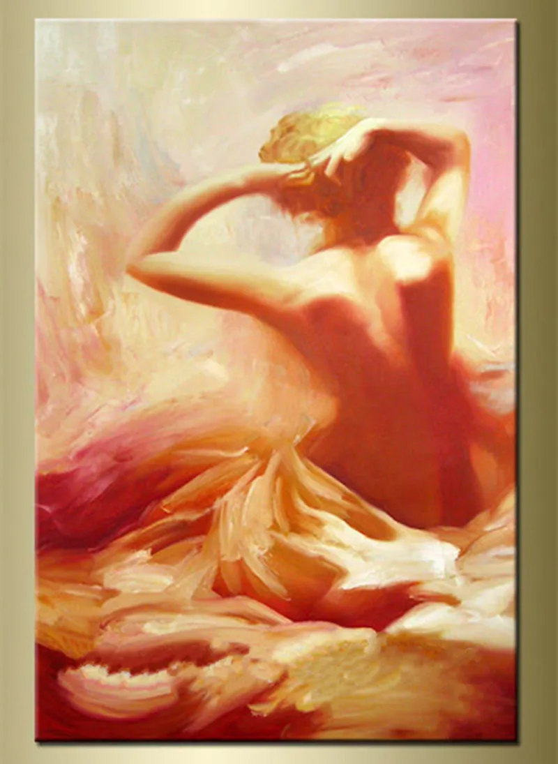 

Hand-painted Abstract Nude Women Oil Paintings on Canvas Large Sexy Girl Back Painting Pictures Modern Home Decorativos Wall Art