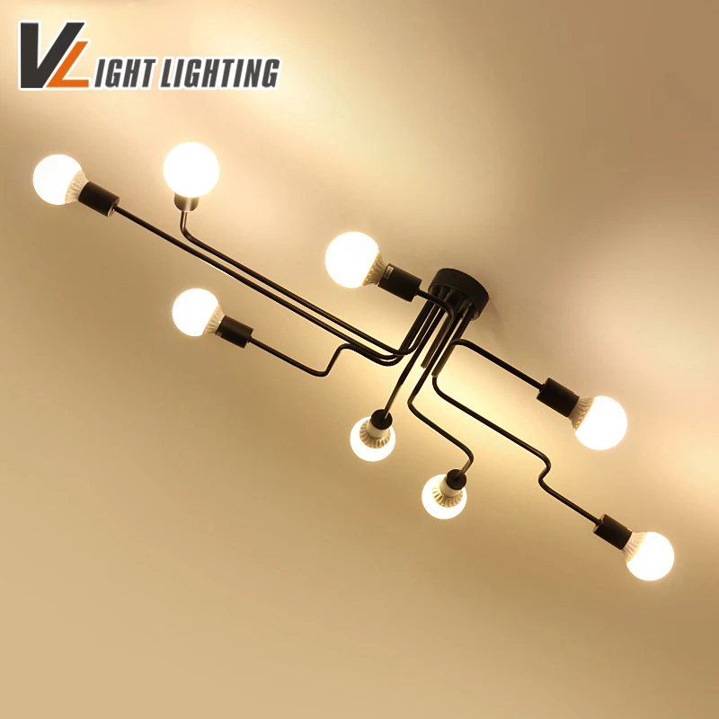 

Vintage Ceiling Lights For Home Lighting Luminaire Multiple Wrought Iron Ceiling Lamp Living Room Lamparas De Techo