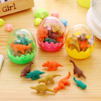 

24Pcs Cute Funny Colorful Cute Dinosaur Pencil Erasers Painting Toys for Children Students School Party Gift Stationery Supplies