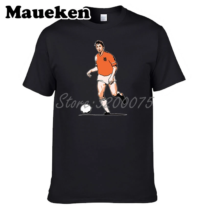 

Men Johan Cruyff 14 Netherlands Holland flyer barcelona godfather Legend T-shirt T Shirt Men's for fans gift tee W17071003