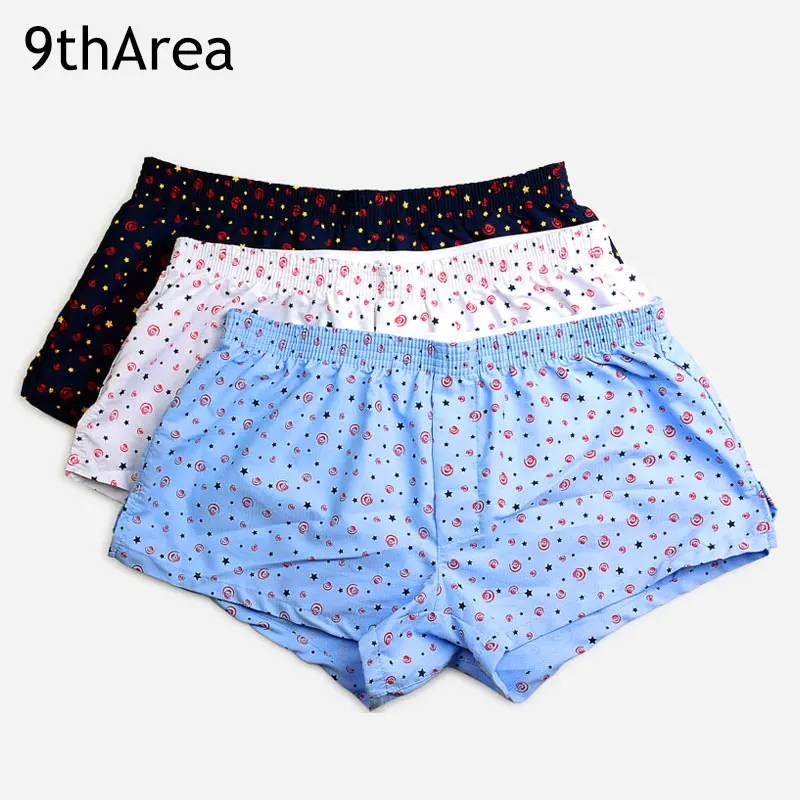 

9thArea Men's male underwear Boxer shorts 3-Pack home Leisure Style Cotton Fabric men underpants cueca boxer homme man mens