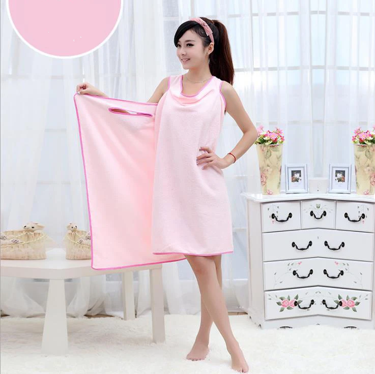 

80*145cm Women Bath Towel Wearable Microfiber Fabric Wash Clothing Soft Wrap Skirt Towels Absorbent Home Textile Beach Dress