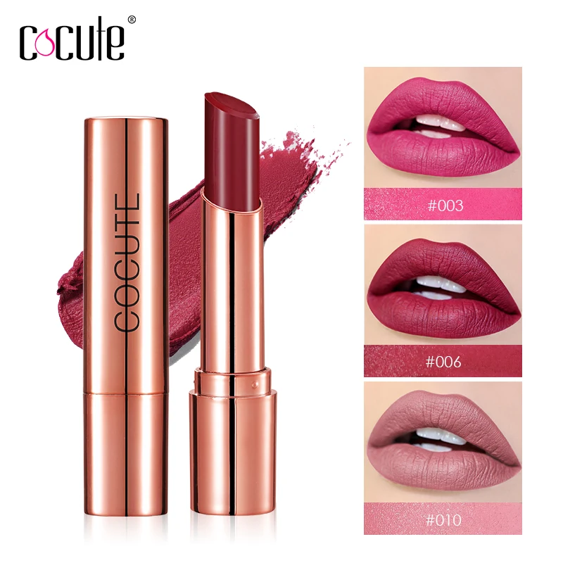 

Cocute Makeup Matte Lipstick Waterproof Cosmetic Make up liquid Lipsticks Long-lasting Sexy Nude Glitter Lip Stick