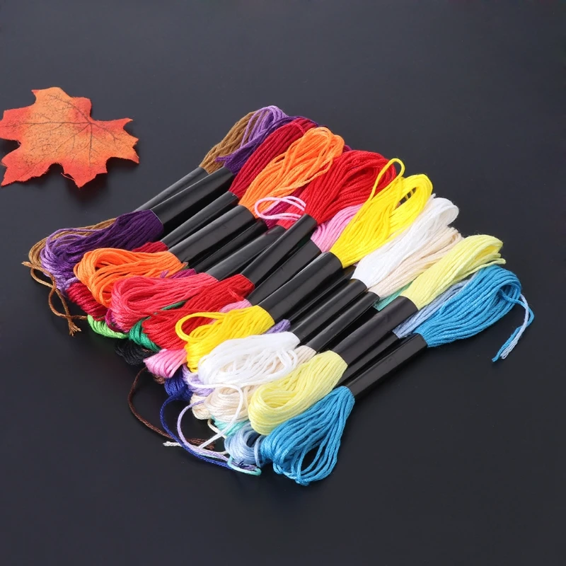 

24 Colors 8m Embroidery Polyester Cross Floss Stitch Thread Craft Sewing Tool