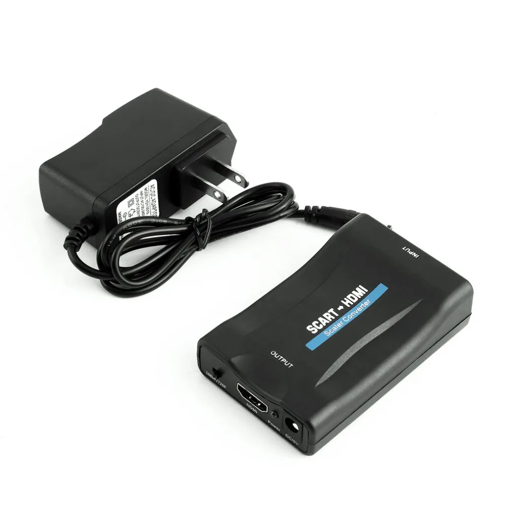 

US Plug HDMI to Scart Converter adapter Box Video Audio Signal Switcher Support PAL NTSC HD TV Recorder Digital Switch Quality