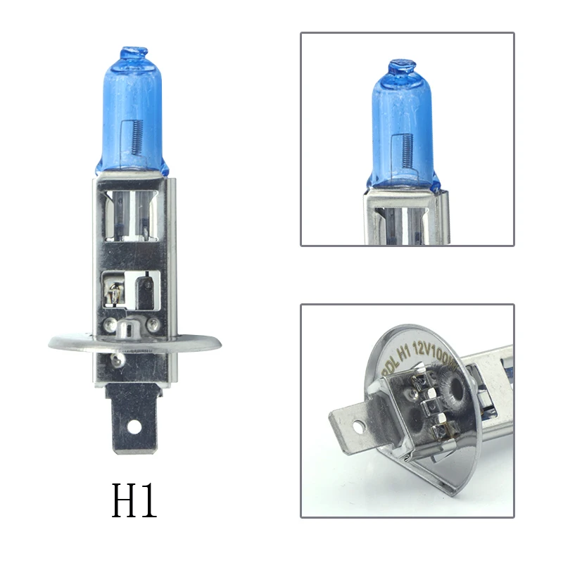 1 шт. автомобильный светильник H1 H3 H4 H7 H11 9005 HB3 9006 HB4 Авто галогенные лампы туман светильник s 100W 12V 5000K супер белый головной светильник s лампы