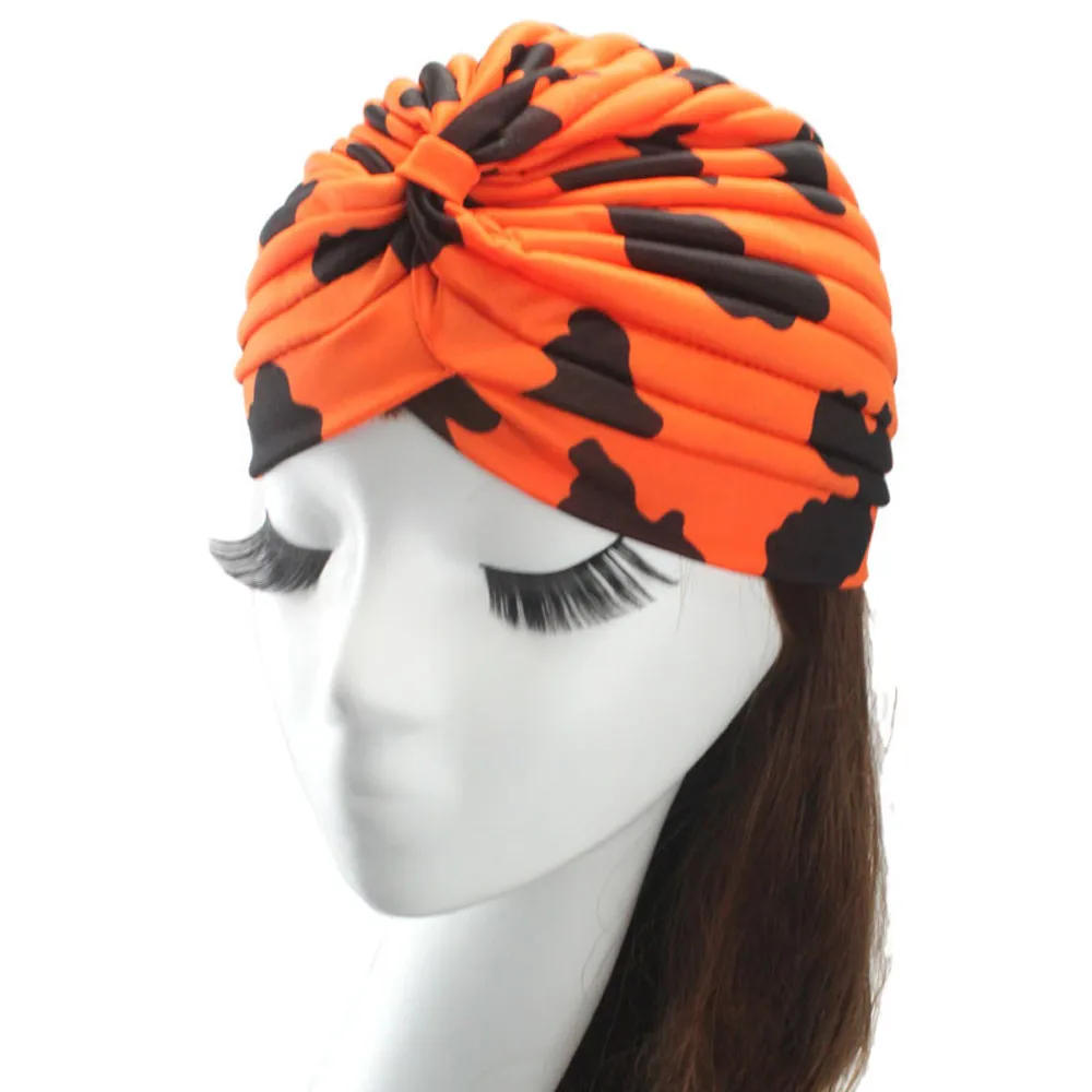 2017 Женская леопардовая индийская Кепка рукав голова кепка растягивающаяся шляпа