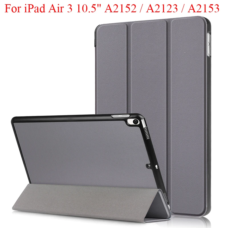 Tablet Case For Apple iPad Air 3 10.5 2019 Air3 2019 A2123 Trifold Magnetic  PU Leather Flip Coque Auto Wake ＆ Sleep Smart Cover - AliExpress