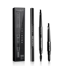 Набор для макияжа 3 в 1, ручка для бровей, многофункциональная, водонепроницаемая, для бровей, с карандашом, кисть для пудры, красота, макияж, косметика, инструмент