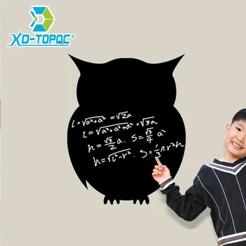 

PVC Small Blackboard Children's Room Chalk Board Wall-stickers Black Board Owl Stickers Memo Message Board Free Shipping