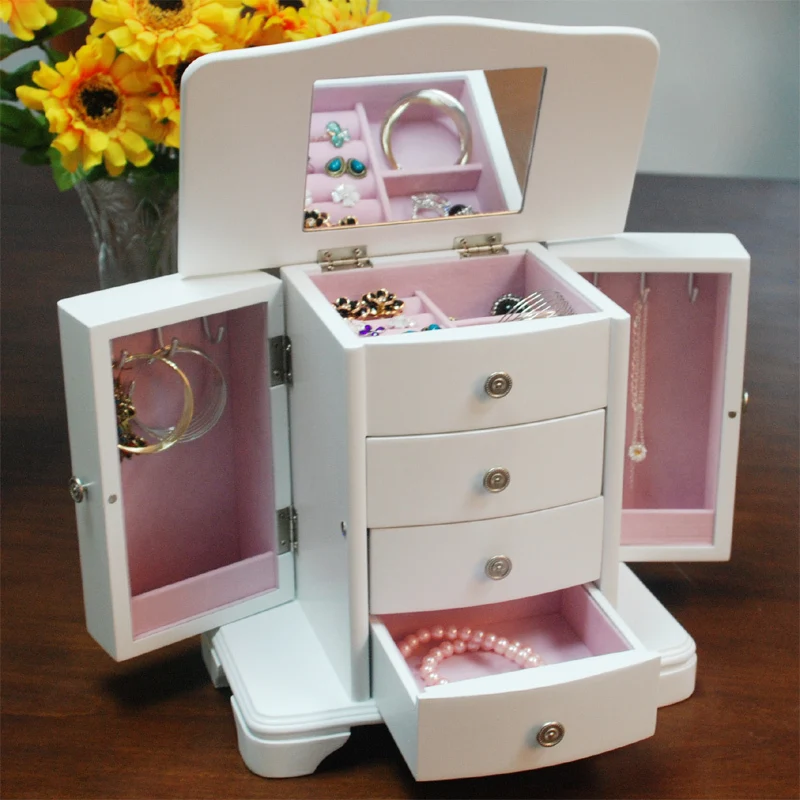 Graceful High class large White jewelry box For marriage