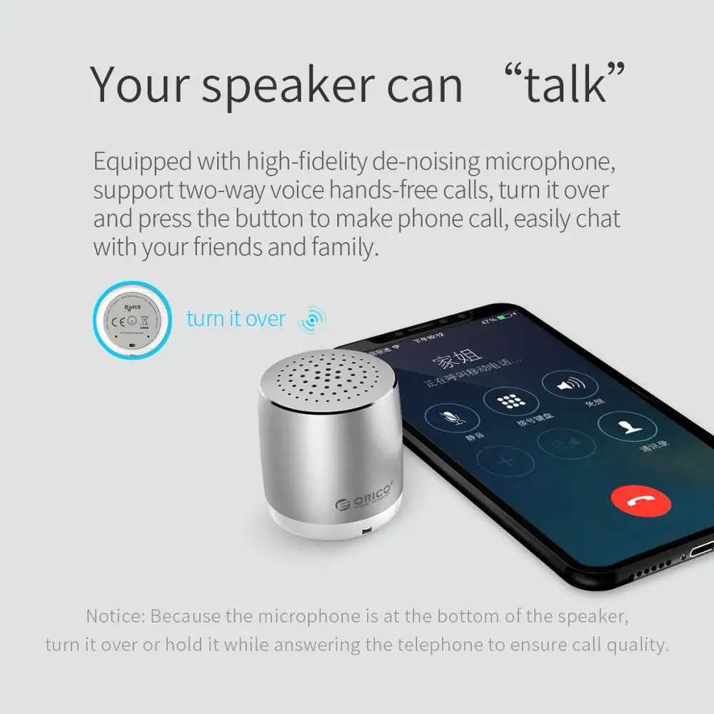 ORICO Мини Bluetooth динамик портативный беспроводной звуковая система 3D стерео музыка
