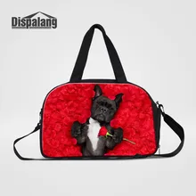 Dispalang с принтом собаки одиночные дорожные сумки Деловые повседневные дорожные сумки мужские и женские короткие дорожные сумки сумка на плечо