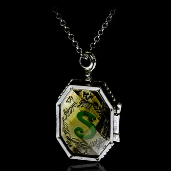 

Accessories Magic Slytherin Locket Horcrux Photo Box Retro Pendant Snake Necklace for fans souvenirs Dropship