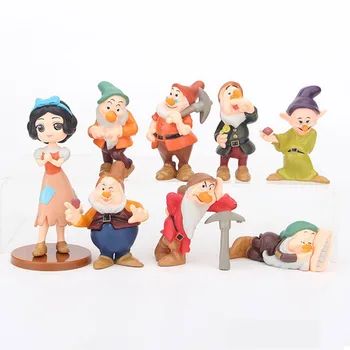 

5-9cm 8pcs/lot Anime figure Snow White and the Seven Dwarfs Q version action figure collectible model toys for girls
