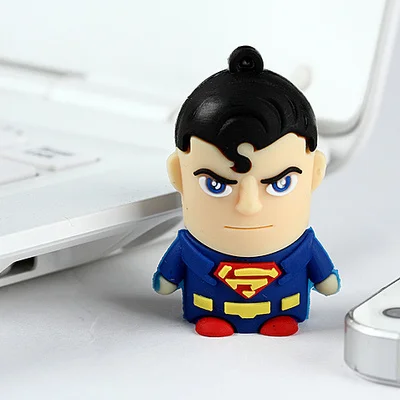

3D Cartoon Pendrive Superhero Superman Cute Usb Flash Drive 64GB 32GB 16GB 8GB Full Capacity Pen Drive 32gb Gift Brindes U Disk