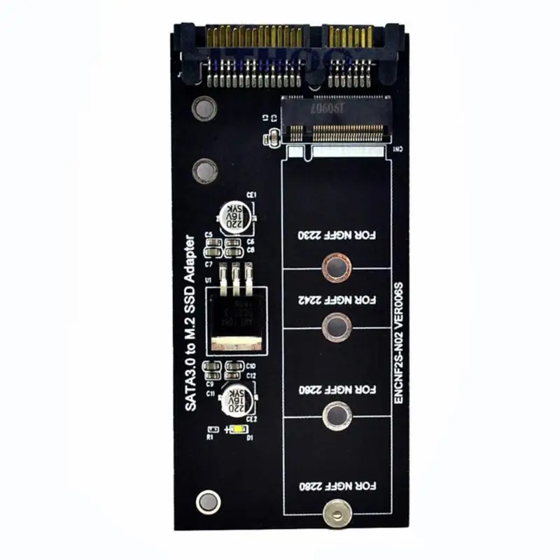

SATA 3.0 22 Pin to M.2 NGFF SSD Adapter Expansion Card 6Gpbs SATA To (B+M) key NGFF Converter with Two Capacitors