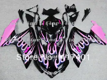 

pink flame black for SUZUKI GSX R600 R750 08-10 GSXR 600 750 GSXR600 GSXR750 GSX-R600 GSX-R750 08 09 10 2008 2009 2010 fairing