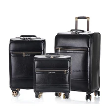 Travel tale 1" 20" 24 дюймов кожаные сумки для путешествий, чемодан с колесиками тележка ретро комплект багажных сумок на колесиках