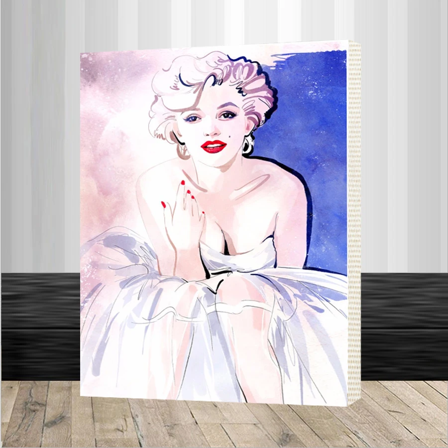 

Assembly frame Modern Famous Celebrities Elegant Audrey Hepburn DIY Painting By Numbers Abstract Handpainted Canvas Paint