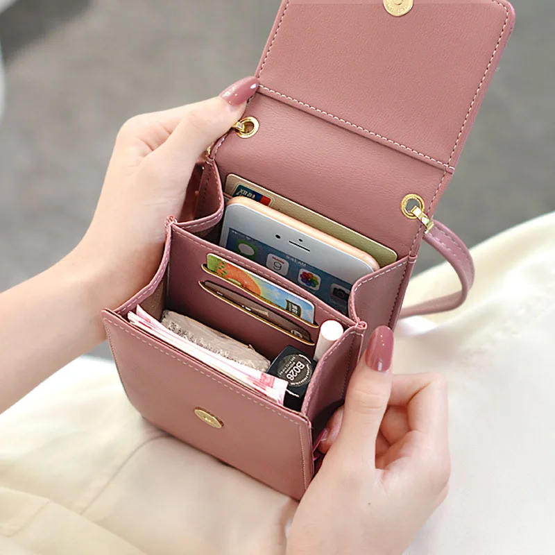 مصغرة أكياس Crossbody للنساء حقائب مخلب الهاتف المحمول حقيبة محافظ الإناث بو أزياء والجلود حقيبة كتف السيدات محفظة للعملة