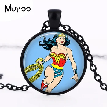 2017 new hot Wonder Woman Jewelry Wearable Art Pendant Charm Comic Fandom Accessories Best Friend HZ1