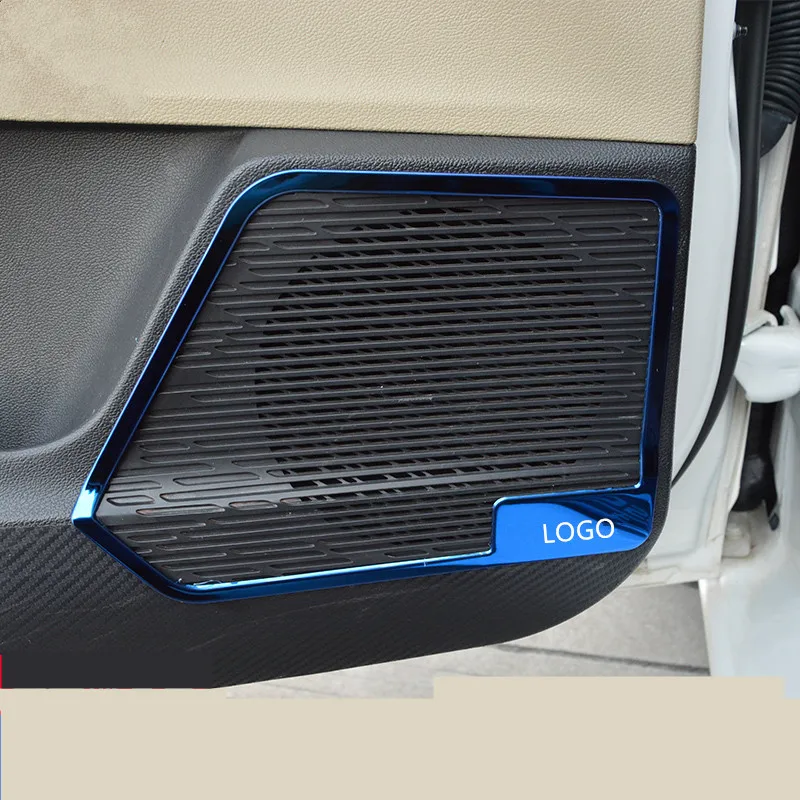 

4PCS/SET Stainless Steel Doors Loudspeaker Decorated Frame For Ford Escort 201 17 2018 AAA139