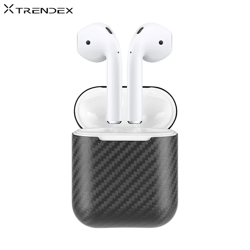 

TRENDEX Case For AirPods 1 2 100% Real Genuine Carbon Fiber Ultra Hybrid Case Cover For Apple AirPods Wireless Headphones Coque