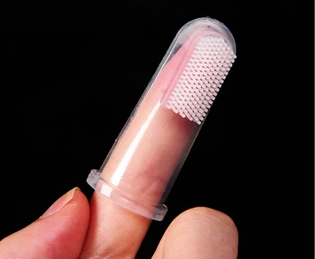 

Food Grade Silica gel Finger toothbrush Remove tartar for cat / dog Pet Products Dog Supplies
