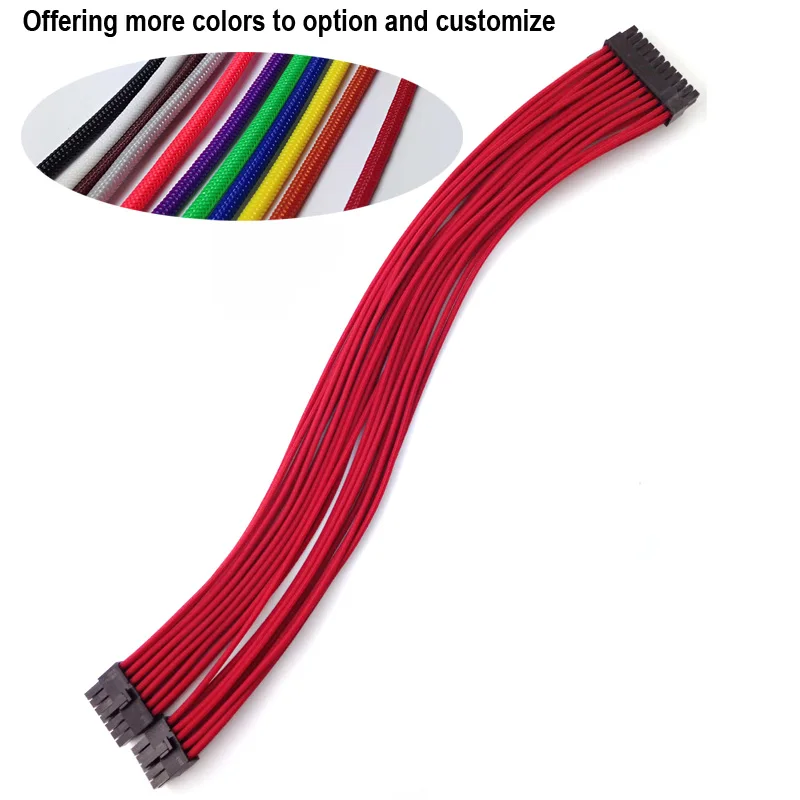 

WinfMOD  Individually ATX 24Pin Male to 14+10Pin Male Sleeved Cable For Corsair Modular PSU RM450 RM550 RM650 RM750 RM850 RM1000