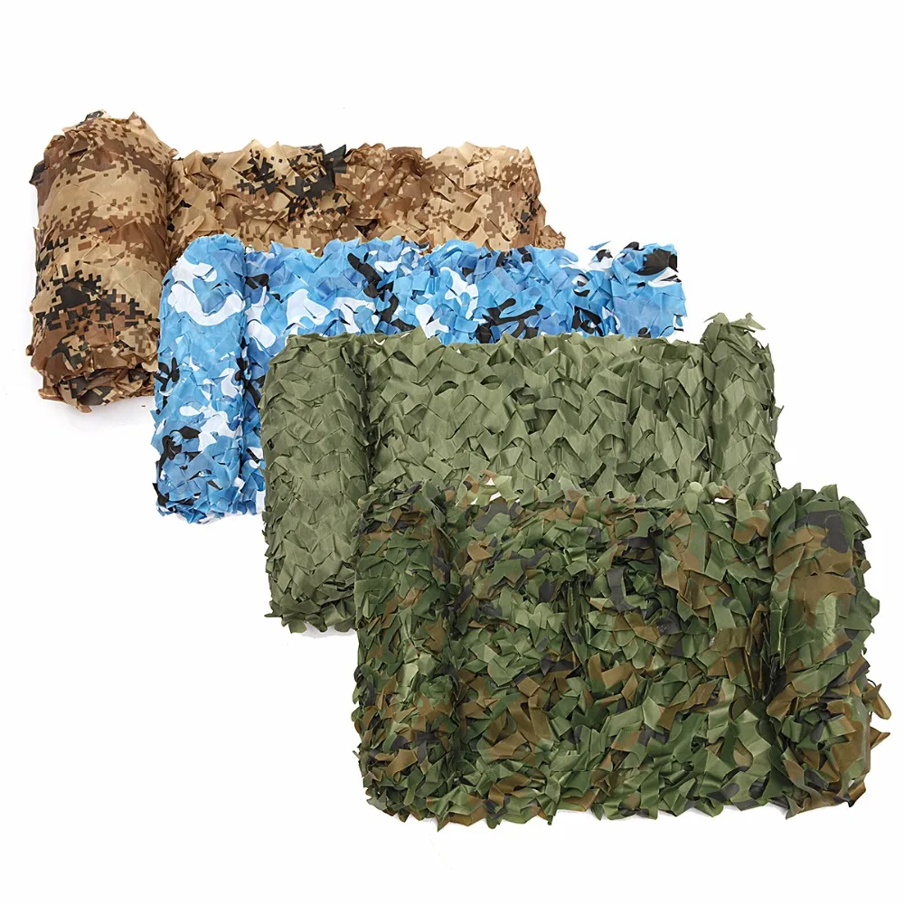 Billig Military Camouflage Net Sun Shelter Wood Armee Camo Netting Jagd Camping Netze Auto Abdeckungen Zelt Schatten 2m * 4 m 2 m * 5 m 3 m * 5m