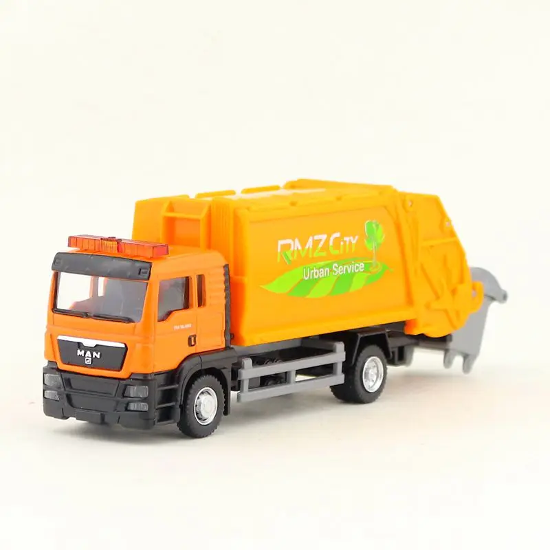 1: мусоровоз из 64 сплава, высокая имитация Кании, грузовик для уборки грузовиков, детский игрушечный автомобиль