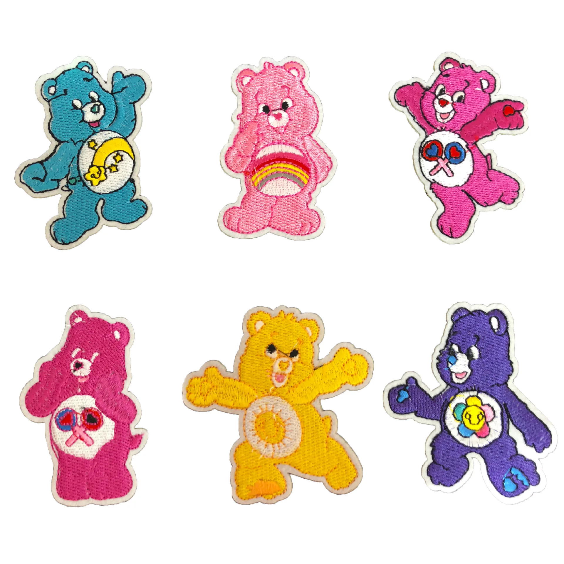 

PGY Exquisite Cartoon Color bear Patches Iron On Appliques for Clothing Cartoon Badges Diy Loose coat Jeans Patch Free Delivery