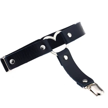 

Sexy Women Studded Love Heart Leg Garters Rivet Punk Goth Harajuku Handmade Belt Ring Garters Gift H9