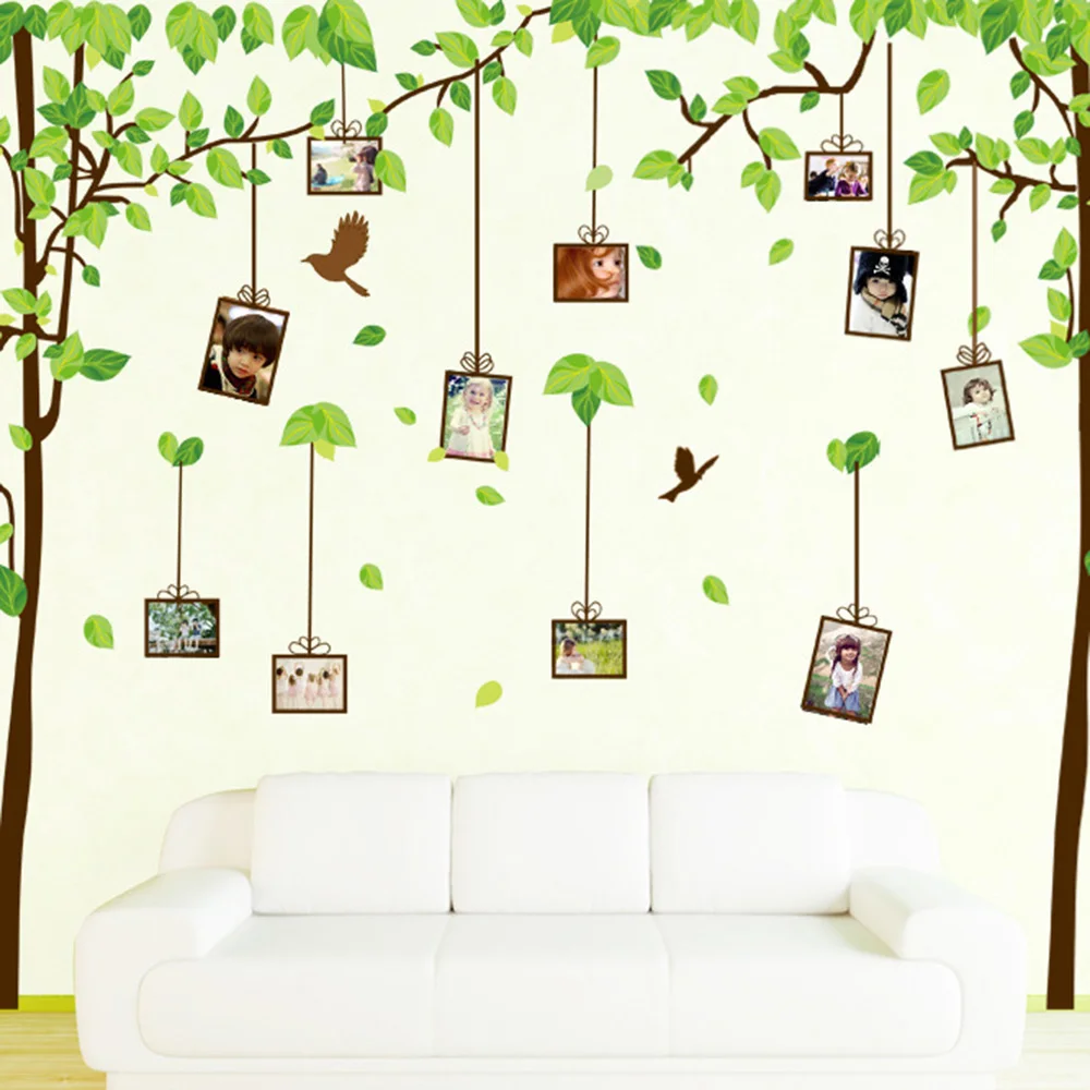 Keythemelife 2 Pcs/Set 3D PVC Waterproof Wall stickers DIY Memory Tree Mural Home Decor Poster Rooms Removable Wall Decor FA