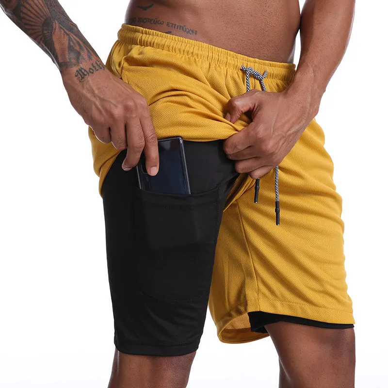 musculação respirável shorts de compressão de secagem rápida