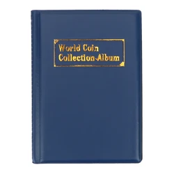 Deluxe Coin and Banknote Collection Album - 120 - Piece PVC Set (Navy blue)