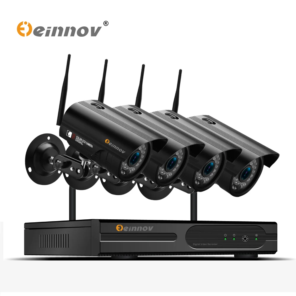 

Einnov 4CH Home Wireless Security Camera System Video Surveillance 2MP NVR Wi-Fi CCTV Set IP Camera 1080P IR Red Light HD P2P