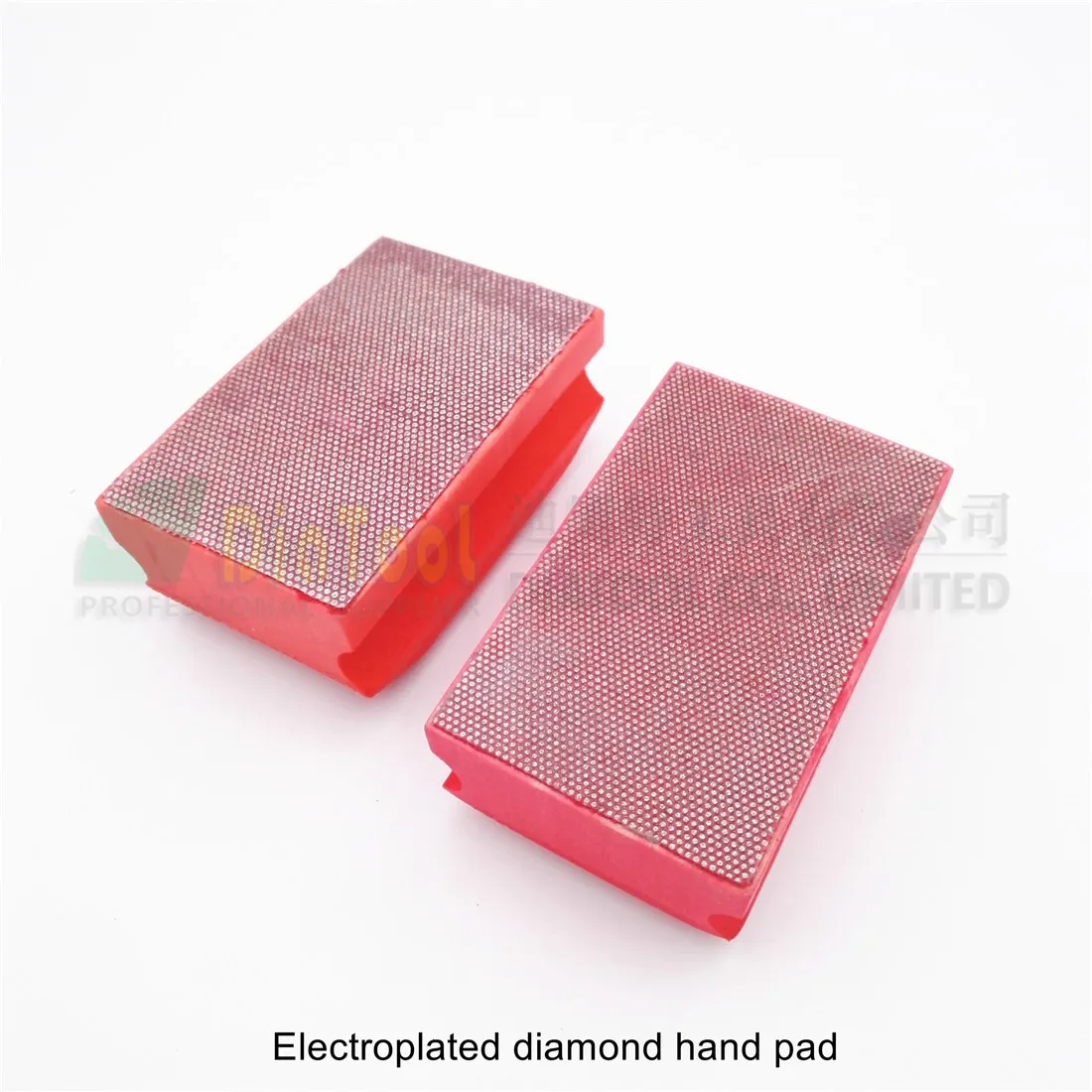 DIATOOL 2pcs Dotted electroplated diamond hand polishing pad 90X55MM #200 Hard Foam-backed Hand pad