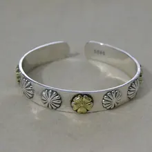 Детская короткая футболка с героями из японского S925 стерлингового серебра Ретро тайский серебряный мужской и женский такахаши Горо ручной работы Винтаж открытые браслет