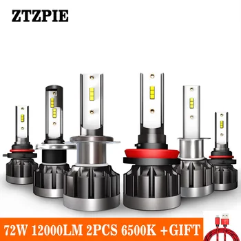 

ZTZPIE 72W 6500K 12000LM Turbo H1 H8 H4 H9 Led Lamp 12V Car Front Headlight H7 H11 Led Bulbs Super Bright cps Auto Light 2PCS