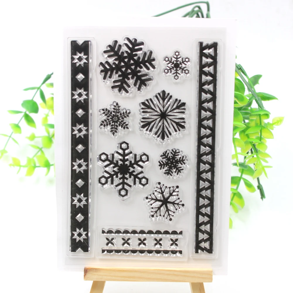 YPP CRAFT Christmas Snowflake Transparent Clear Silicone Stamps for DIY Scrapbooking/Card Making/Kids Decoration Supplies 400 | Дом и сад