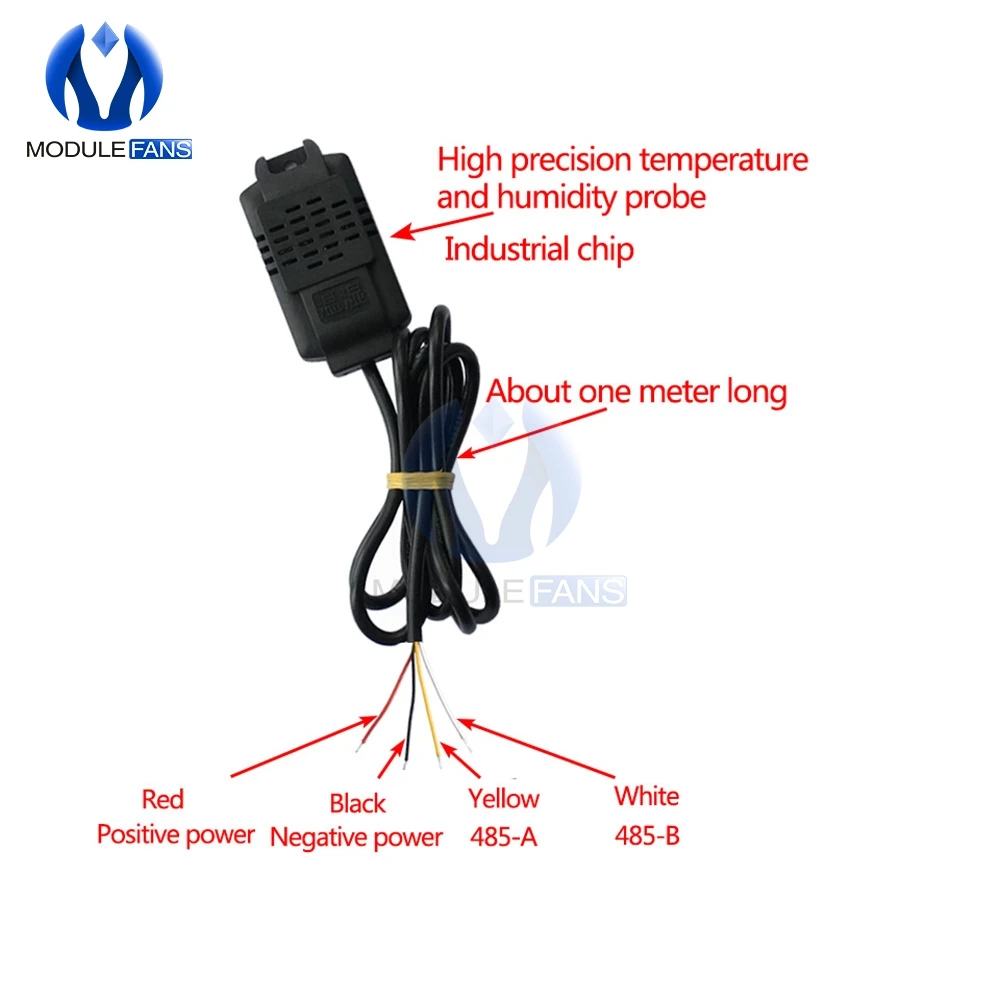 Высокая точность RS485 интерфейс SHT20 датчик температуры и влажности Модуль температуры и влажности монитор Передатчик Датчик Зонд