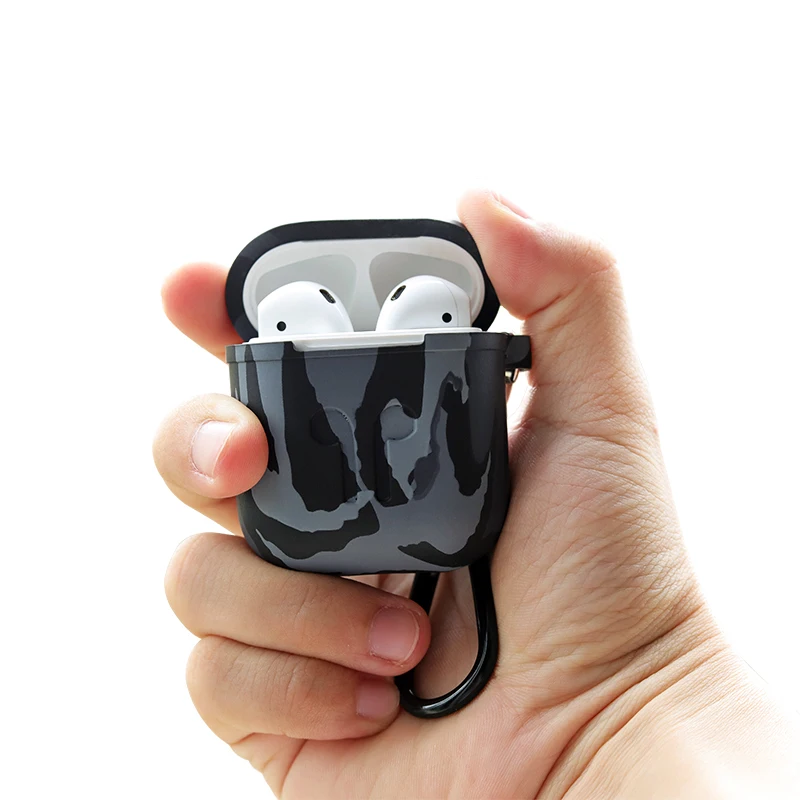 Камуфляжный силиконовый чехол для Airpods 1 2-й наушников Apple &amp 2 противоударный