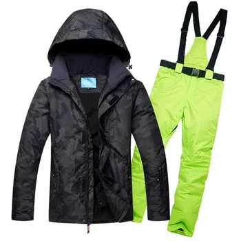 

2018 Men Ski Suits Jacket And Pant Windproof Waterproof Outdoor Snow Sport Male Skiing Snowboard Suit Super Warm Hiking Clothes