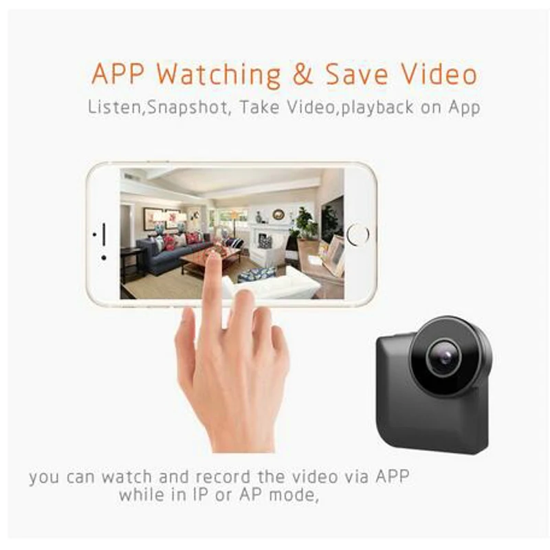 C3 мини камера с беспроводным WIFI IP Управлением по телефону HD 720P видео MP4 формат