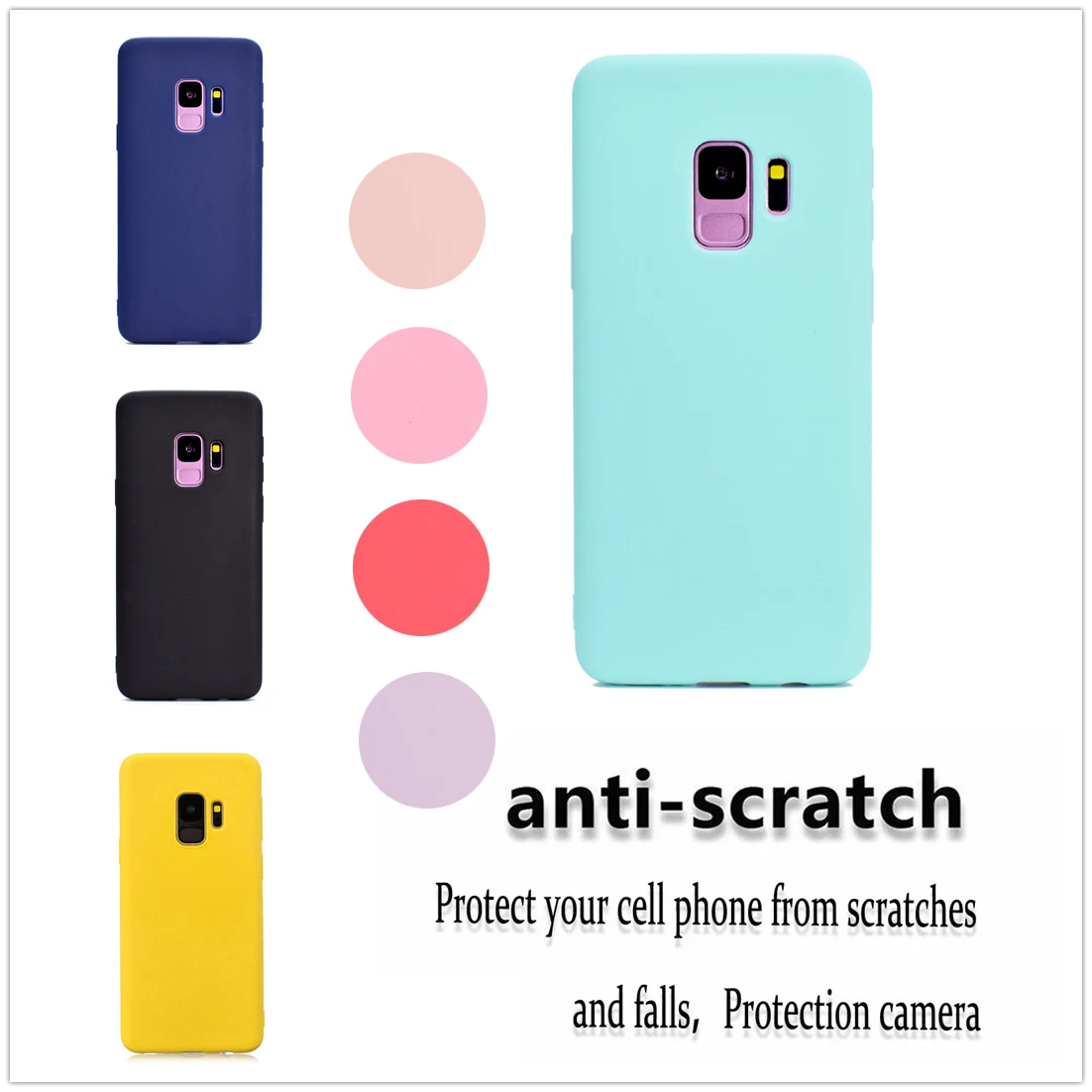 

For Samsung S9 Plus Case Note 9 Suave Funda Note 8 Color Hoesje Galaxy S8 S7 S6 Edge Phone Cover Samsun TPU A6 A8 Plus 2018 Caso